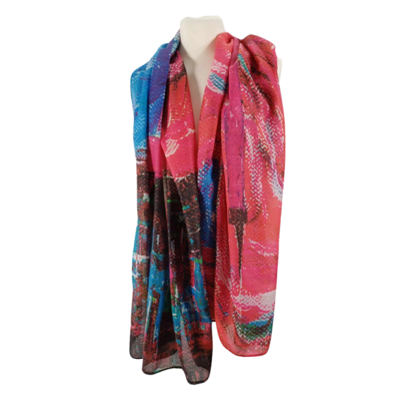 Szal z tkaniny trawnikowej