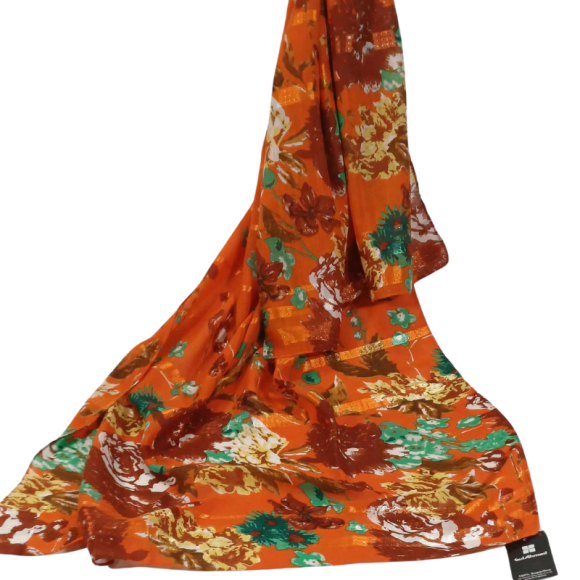 SZAL  BAWEŁNIANO - JEDWABNY