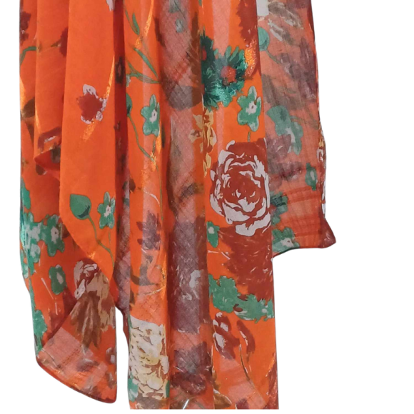 SZAL  BAWEŁNIANO - JEDWABNY