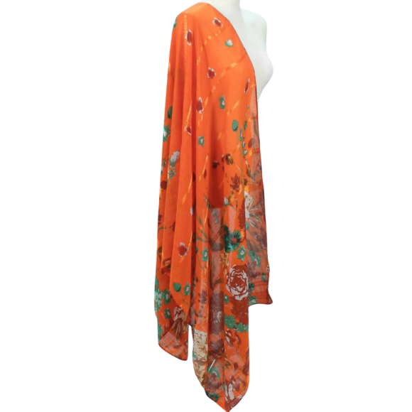 SZAL  BAWEŁNIANO - JEDWABNY