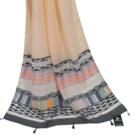 SZAL  BAWEŁNIANO - JEDWABNY