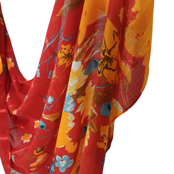 SZAL  BAWEŁNIANO - JEDWABNY