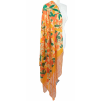 SZAL  BAWEŁNIANO - JEDWABNY