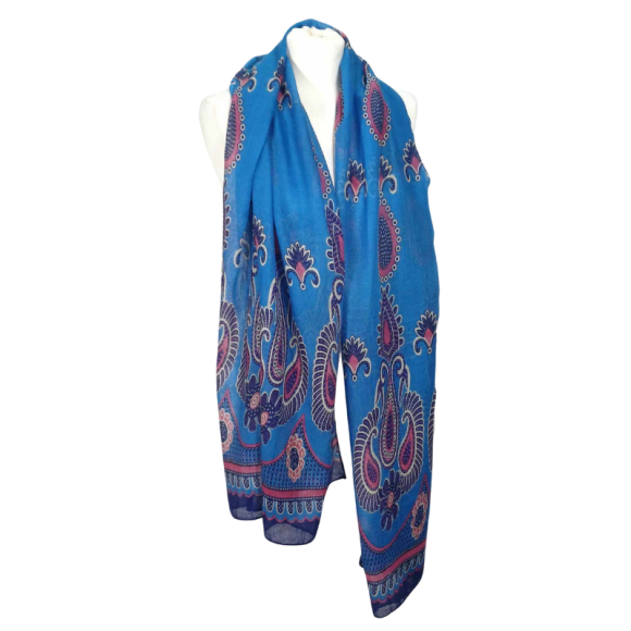 SZAL  BAWEŁNIANO - JEDWABNY