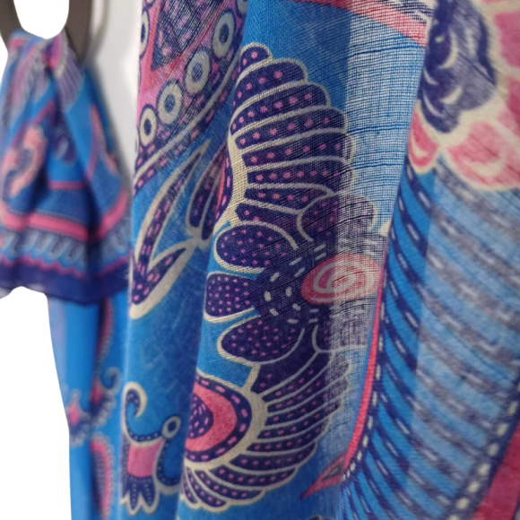 SZAL  BAWEŁNIANO - JEDWABNY