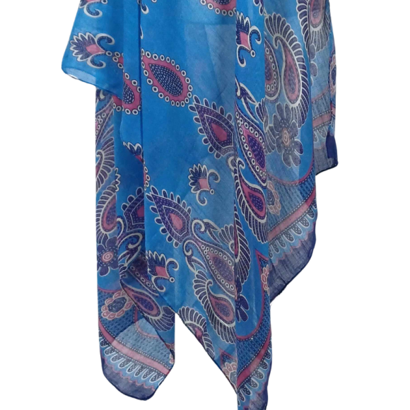 SZAL  BAWEŁNIANO - JEDWABNY