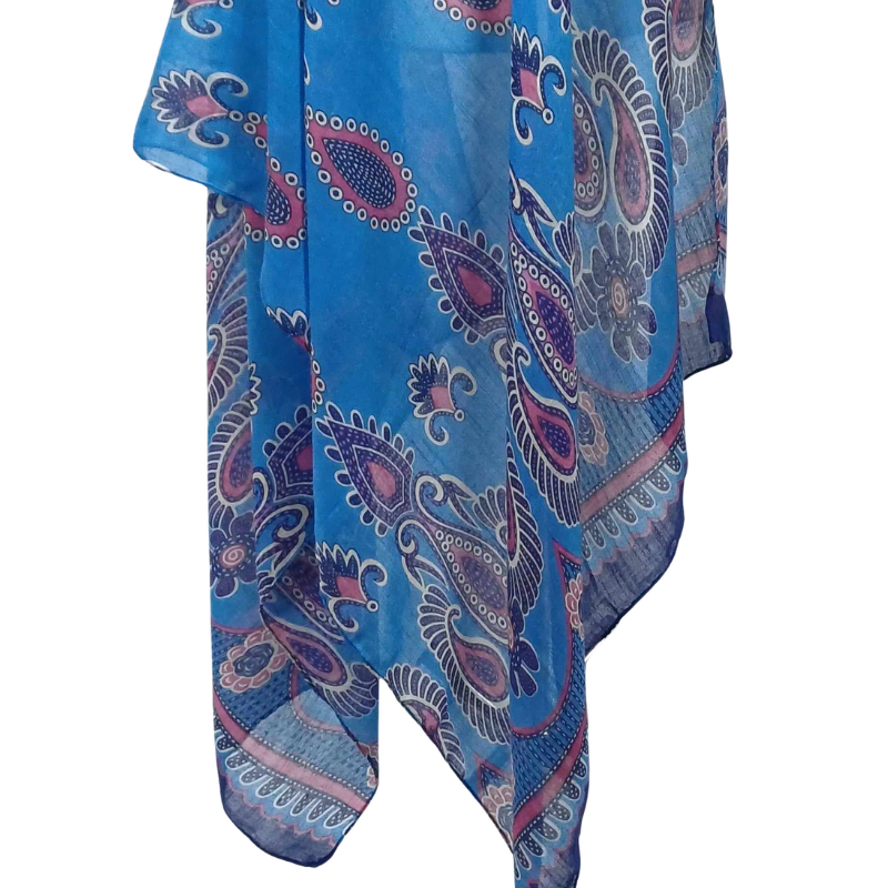 SZAL  BAWEŁNIANO - JEDWABNY