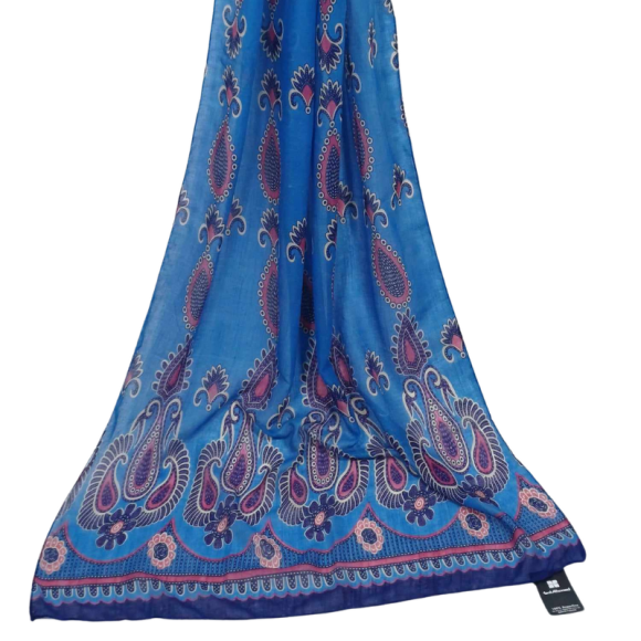 SZAL  BAWEŁNIANO - JEDWABNY