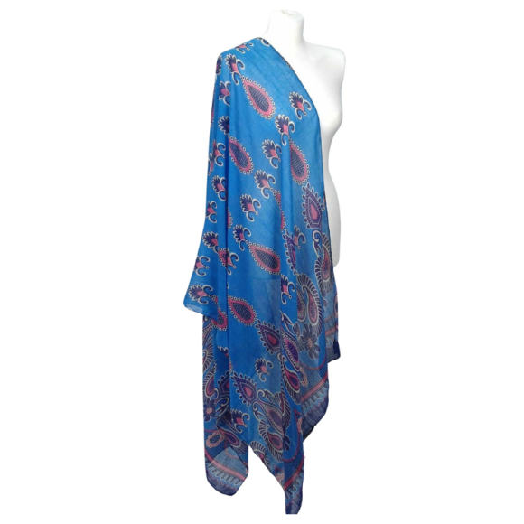 SZAL  BAWEŁNIANO - JEDWABNY