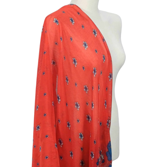 SZAL  BAWEŁNIANO - JEDWABNY