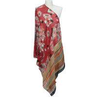 SZAL  BAWEŁNIANO - JEDWABNY