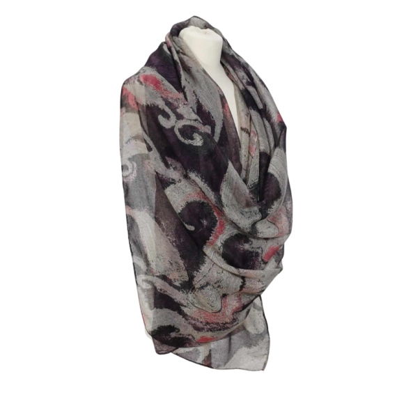 SZAL  BAWEŁNIANO - JEDWABNY