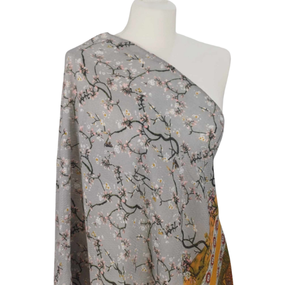 SZAL  BAWEŁNIANO - JEDWABNY