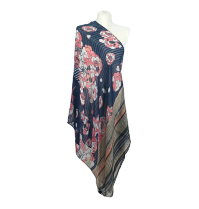 SZAL  BAWEŁNIANO - JEDWABNY