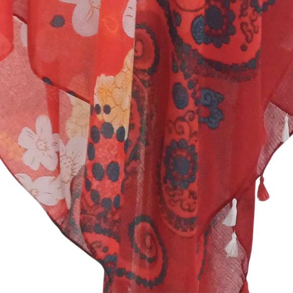 SZAL  BAWEŁNIANO - JEDWABNY