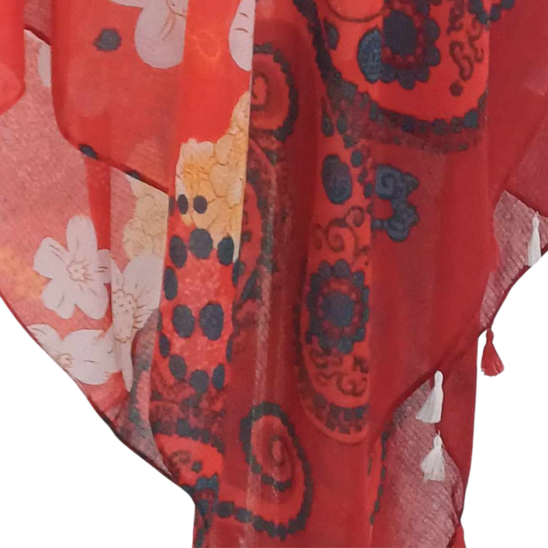 SZAL  BAWEŁNIANO - JEDWABNY