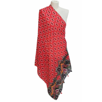 SZAL  BAWEŁNIANO - JEDWABNY