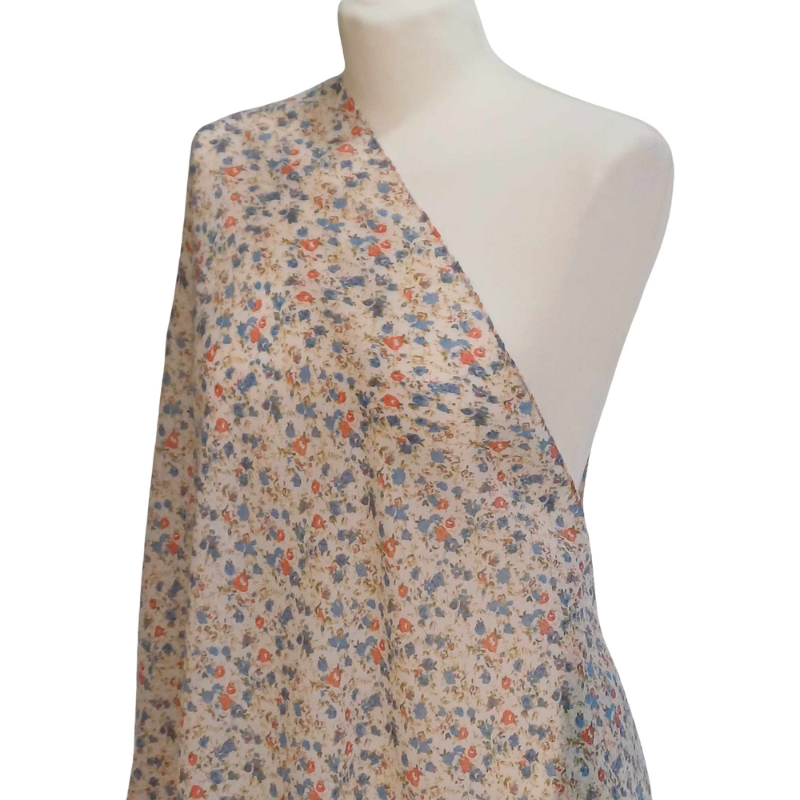 SZAL  BAWEŁNIANO - JEDWABNY