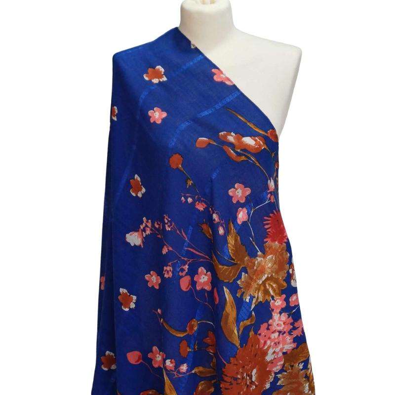 SZAL  BAWEŁNIANO - JEDWABNY