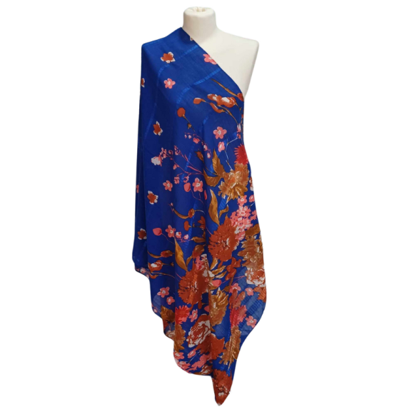 SZAL  BAWEŁNIANO - JEDWABNY