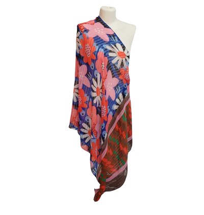 SZAL  BAWEŁNIANO - JEDWABNY