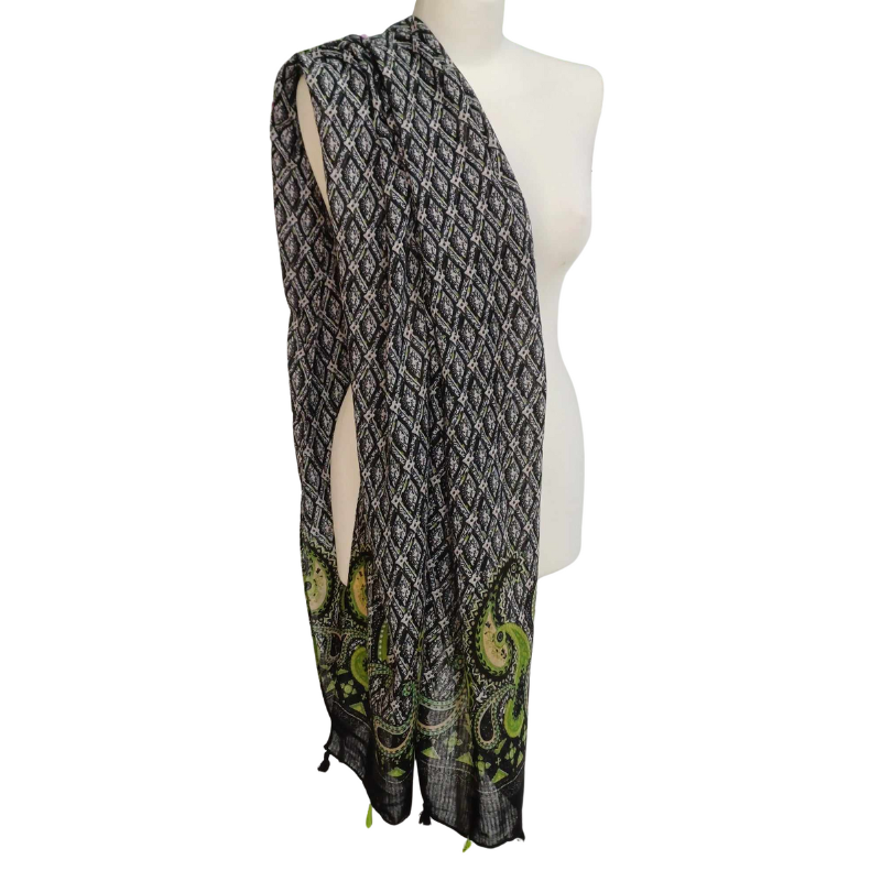 Szal  bawełniano - jedwabny