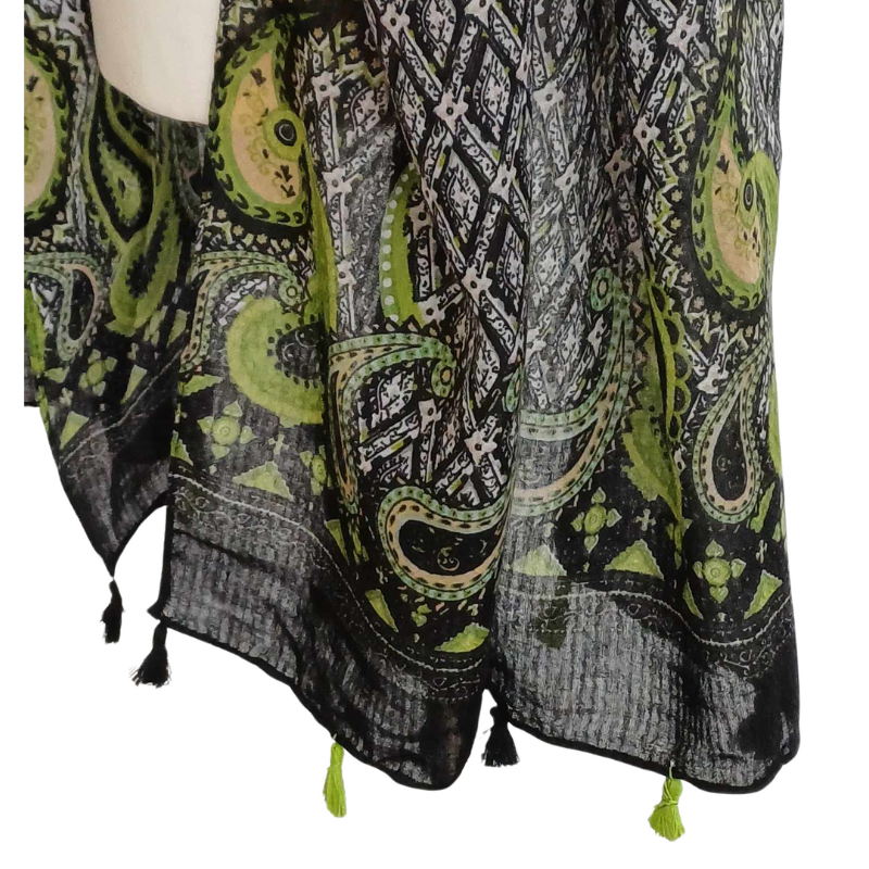 Szal  bawełniano - jedwabny