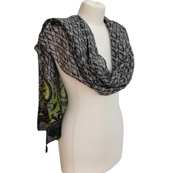 Szal  bawełniano - jedwabny