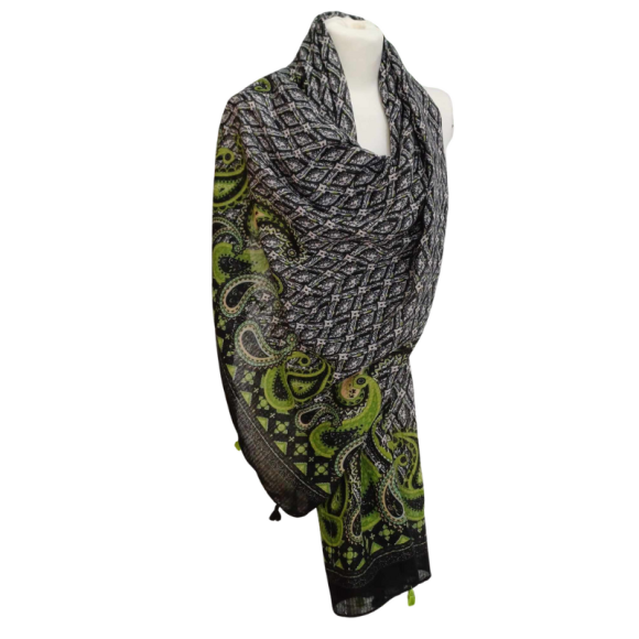 Szal  bawełniano - jedwabny