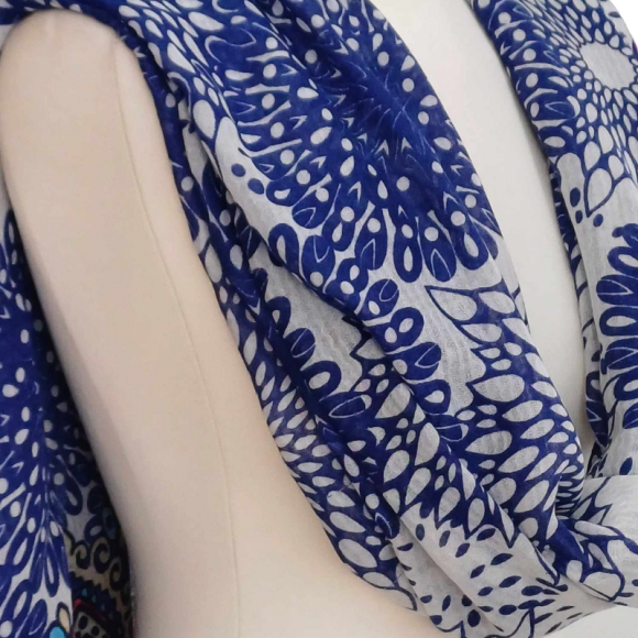 Szal  bawełniano - jedwabny