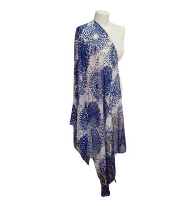 Szal  bawełniano - jedwabny