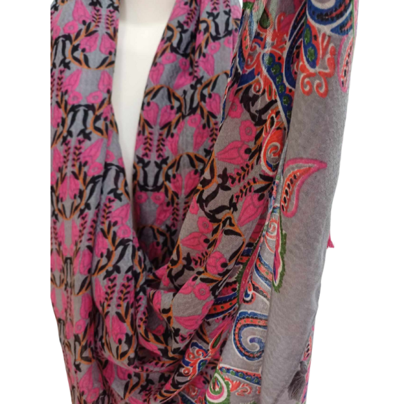 Szal  bawełniano - jedwabny