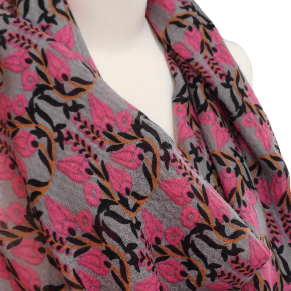 Szal  bawełniano - jedwabny