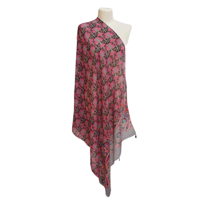 Szal  bawełniano - jedwabny