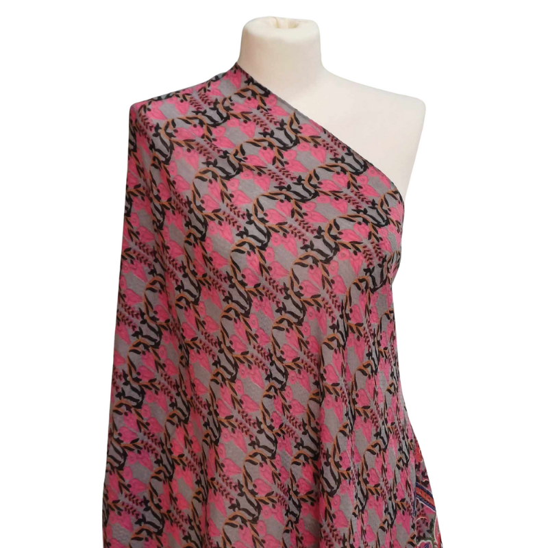 Szal  bawełniano - jedwabny