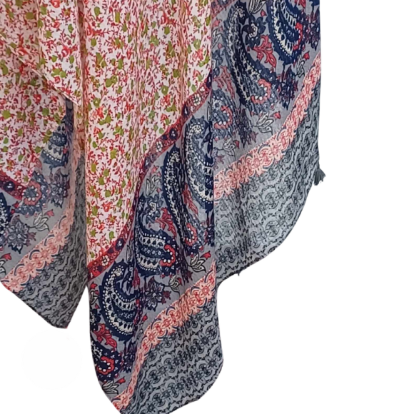 Szal  bawełniano - jedwabny