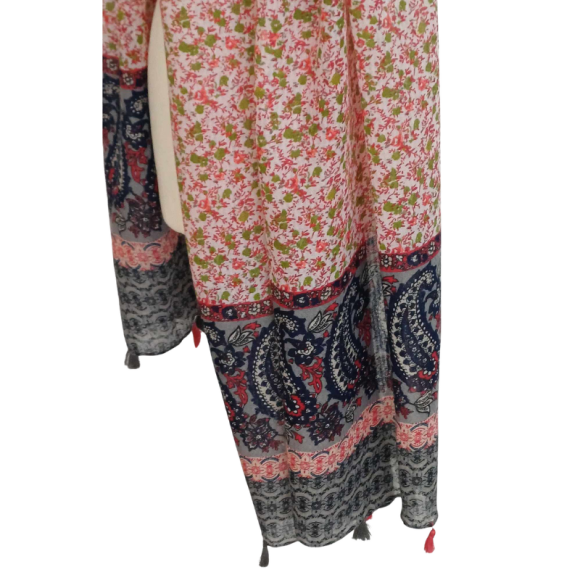 Szal  bawełniano - jedwabny