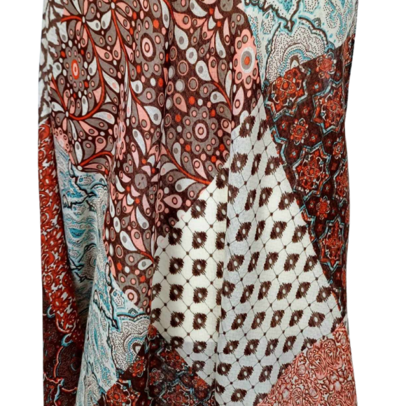 Szal  bawełniano - jedwabny