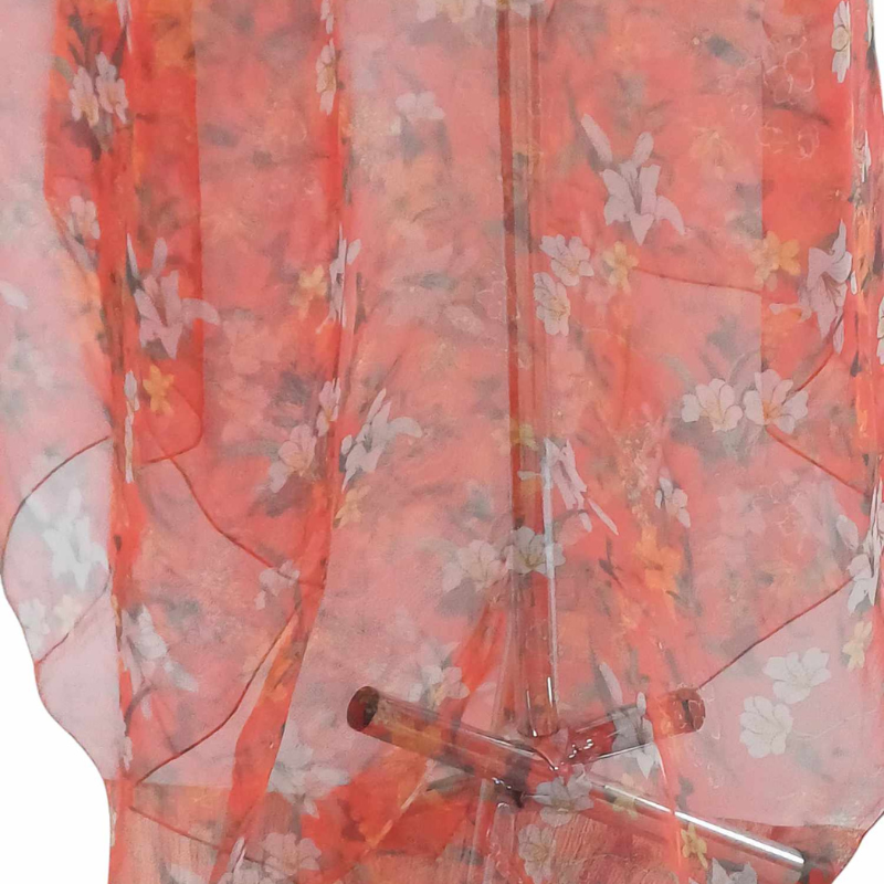 Szal z organzy drukowanej - 100% czystego jedwabiu