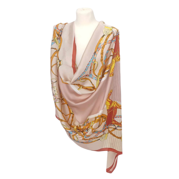 Szal - jedwab satynowy z jedwabnym poliestrem