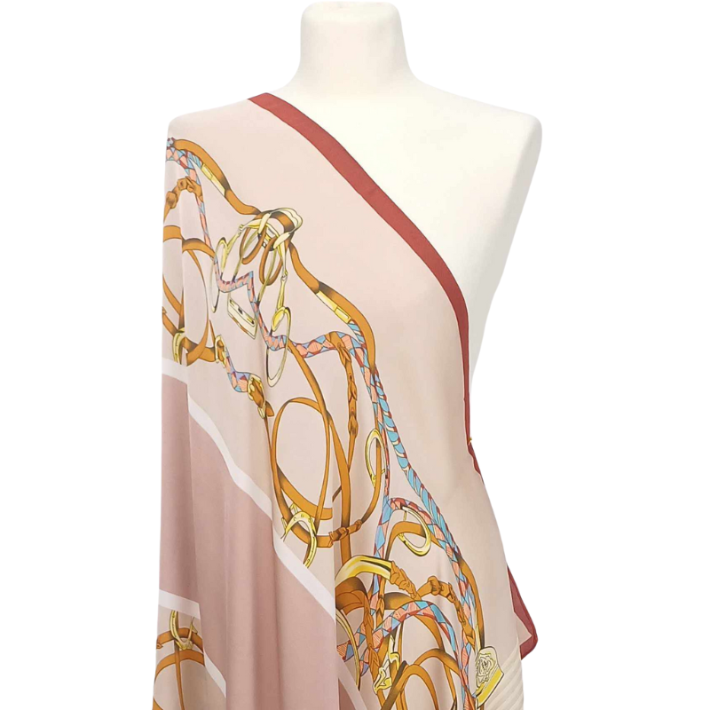 Szal - jedwab satynowy z jedwabnym poliestrem