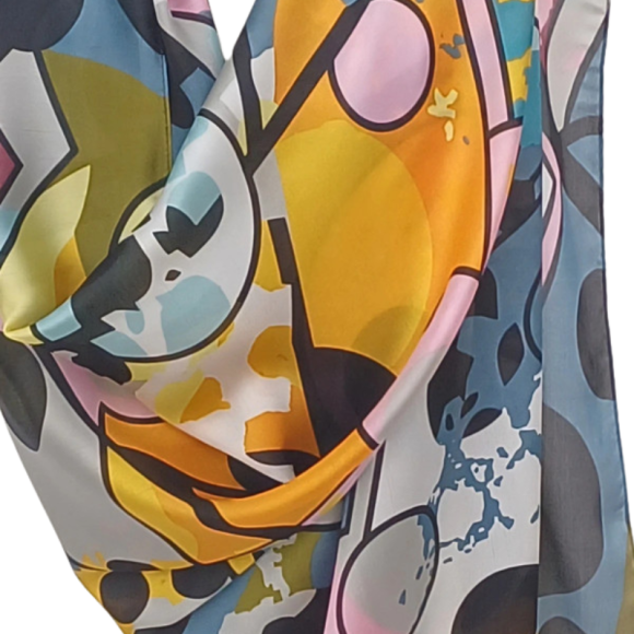 Szal - jedwab satynowy z jedwabnym poliestrem