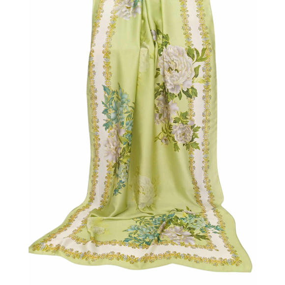 Szal - jedwab satynowy z jedwabnym poliestrem