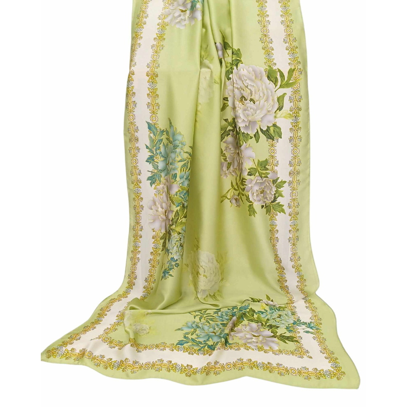 Szal - jedwab satynowy z jedwabnym poliestrem