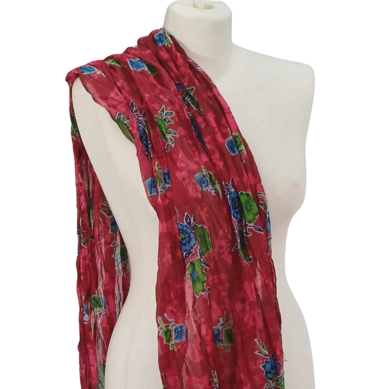 Szal w stylu Chunri - bawełniany z domieszką jedwabiu.