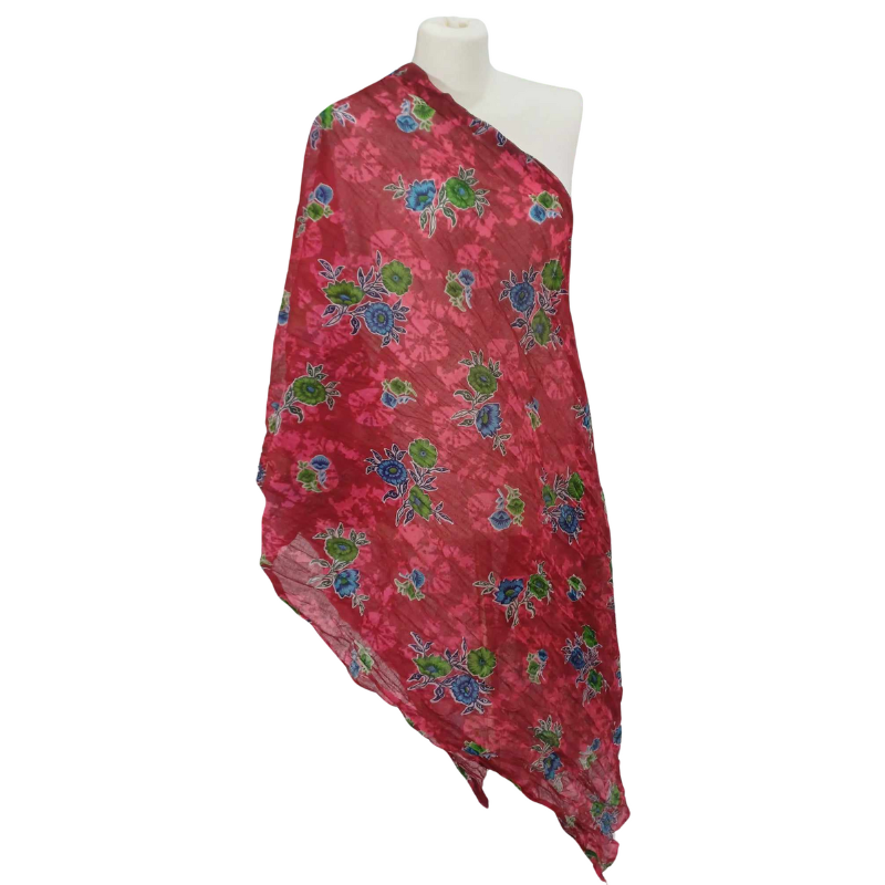 Szal w stylu Chunri - bawełniany z domieszką jedwabiu.