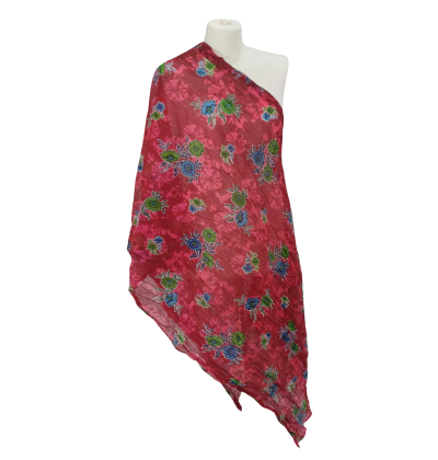 Szal w stylu Chunri - bawełniany z domieszką jedwabiu.