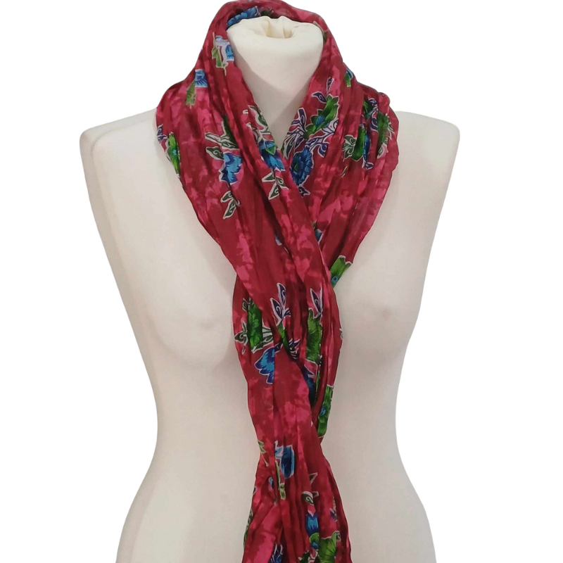 Szal w stylu Chunri - bawełniany z domieszką jedwabiu.