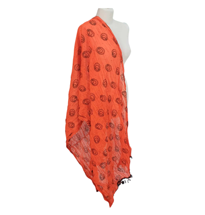 Szal w stylu Chunri - bawełniany z domieszką jedwabiu.