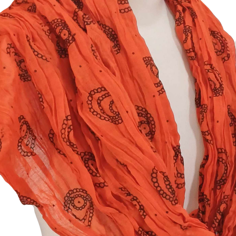 Szal w stylu Chunri - bawełniany z domieszką jedwabiu.